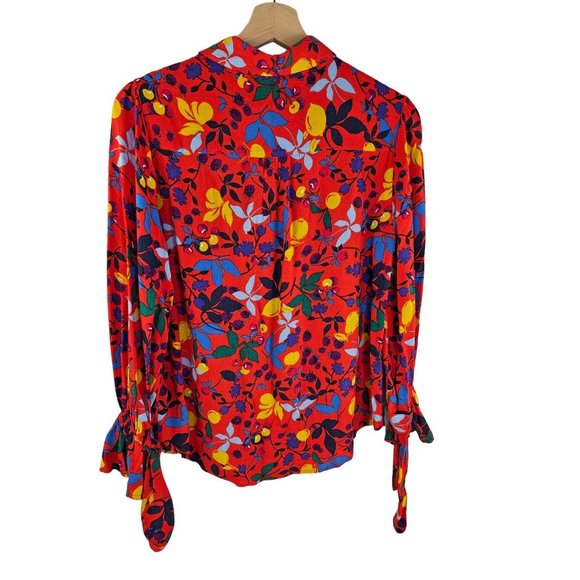 Maeve Anthropologie Blithe Floral Button down top Size 4 - Picture 4 of 8